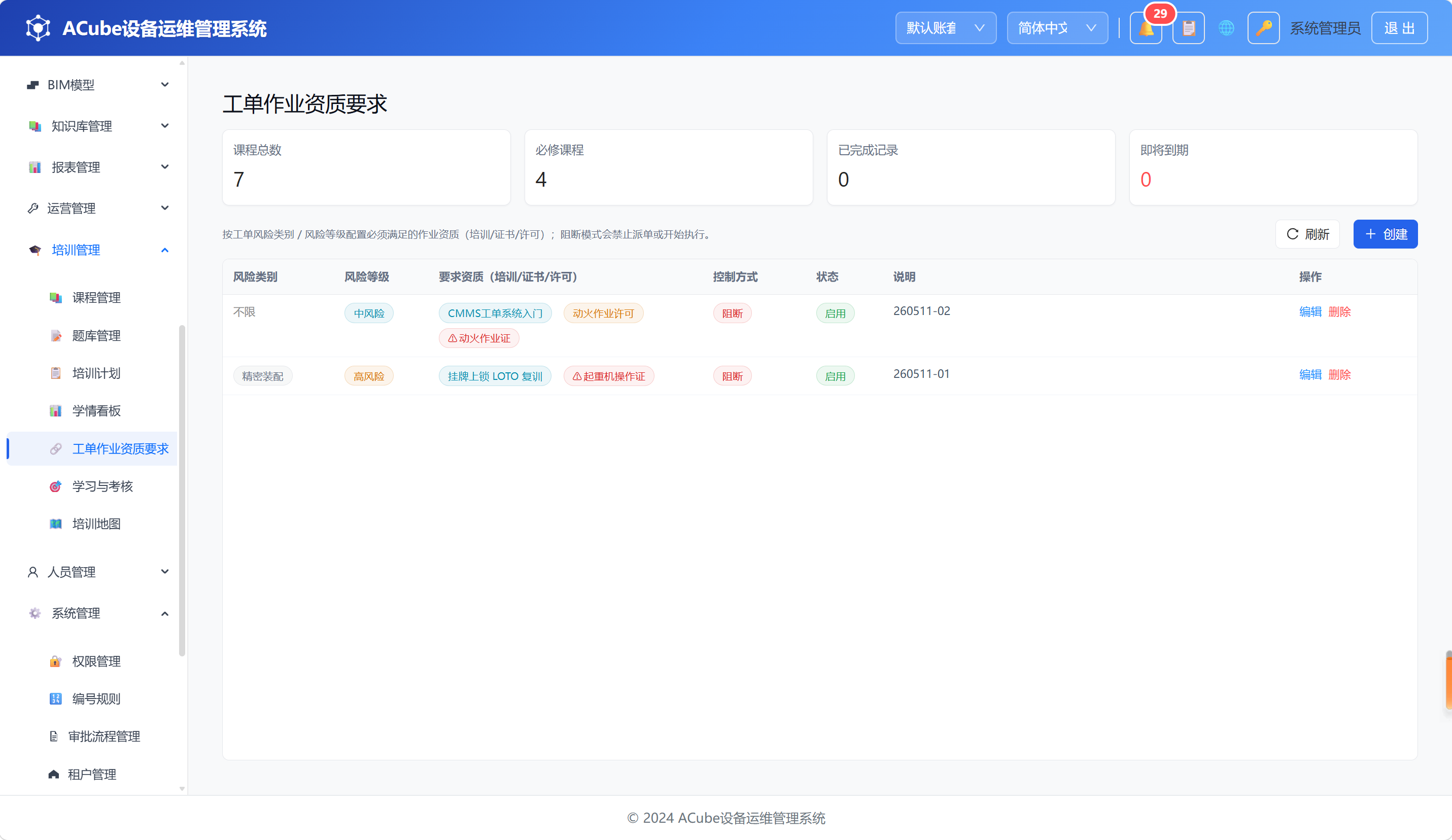 作业资质-规则管理